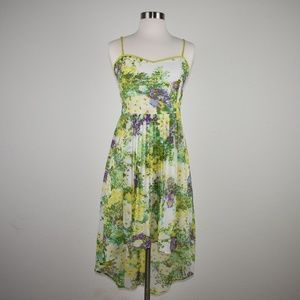 Forever 21 Yellow Floral Print Dress Size M